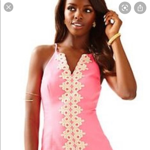 Lily pulitzer pearl shift dress in bungalow pink! - Picture 4 of 4